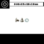 1.88 x 3.10 mm - Radiatoriaus varžtas (su spaustuku)