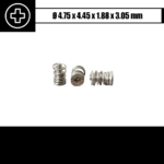 1.88 x 3.05 mm - Radiatoriaus varžtas (su įmontuota spyruokle)