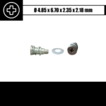 2.35 x 2.18 mm - Radiatoriaus varžtas (su įmontuota spyruokle)
