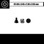 2.36 x 3.55 mm - Radiatoriaus varžtas (su uždedama spyruokle)