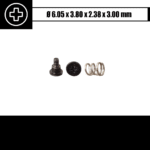 2.38 x 3.00 mm - Radiatoriaus varžtas (su uždedama spyruokle)