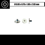 1.85 x 2.83 mm - Radiatoriaus varžtas (lygia galvute)