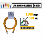 LAN tinklo kabelis / RJ45 / SF/UTP CAT.5E / 2.20 m. / geltonas
