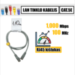 LAN tinklo kabelis / RJ45 / UTP CAT.5E / 1.10 metro / pilkas