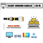 SCART didelio našumo kabelis 1.65 m. (kelių gyslų skydas)