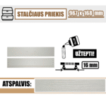 4 durų spintos stalčiaus priekis (baltas su raštu)