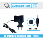 AC/DC adapteris 10V= 800mA (3.5 x 1.1 mm)