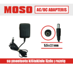 Moso AC/DC adapteris 5.0V=800mA, 5W (5.5 x 2.1 mm)