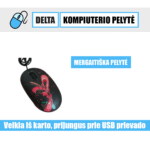 Delta laidinė pelyte (su drugeliu)