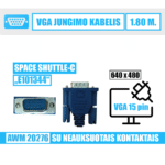 VGA 15 pin kabelis (išorinis)  / 1.80 m. / juodas / E101344