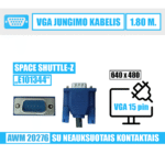 VGA 15 pin kabelis (išorinis)  / 1.80 m. / juodas / E101344