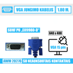 VGA 15 pin kabelis (išorinis)  / 1.80 m. / juodas / E89980-D