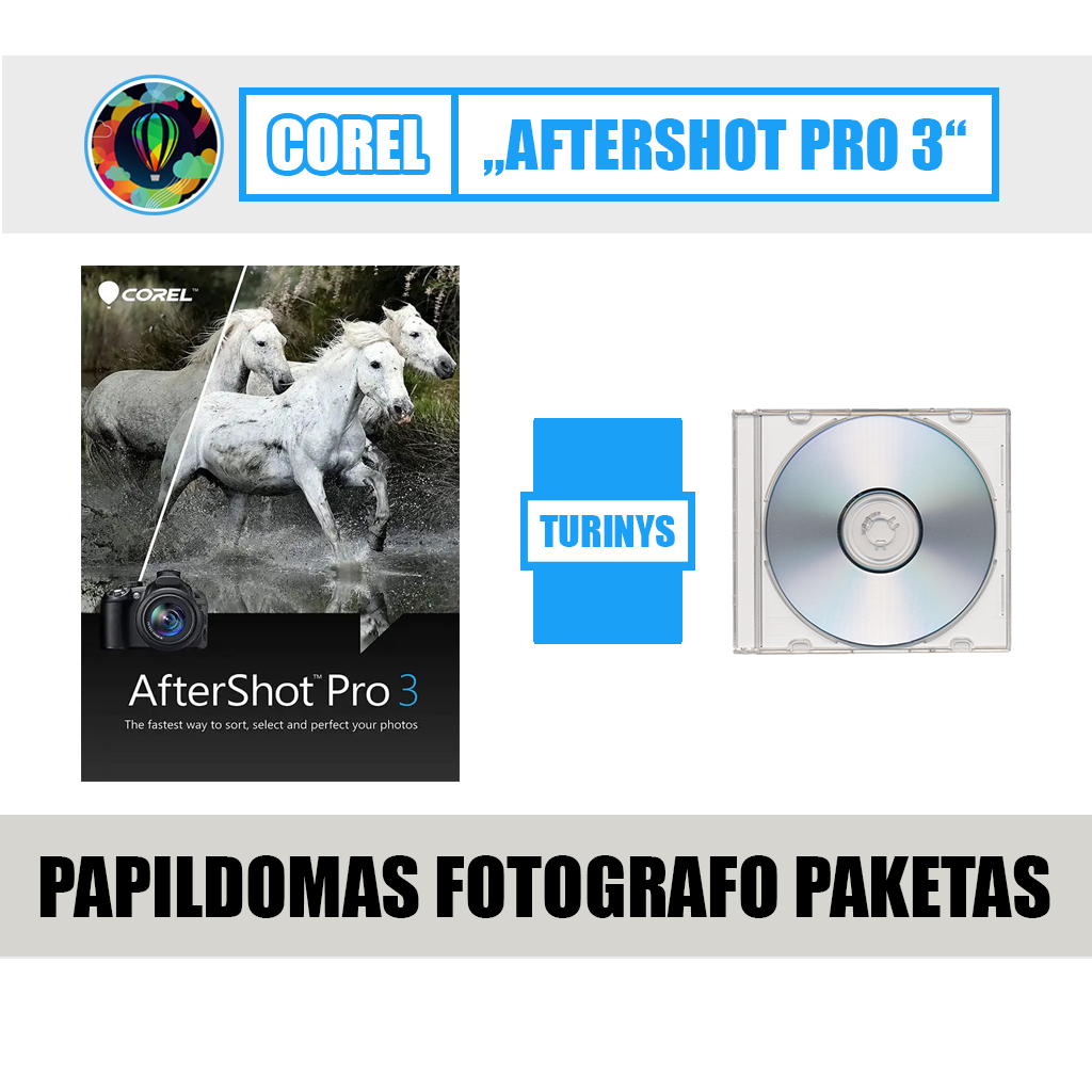 Fotografo paketas programai „Corel AfterShot Pro 3“