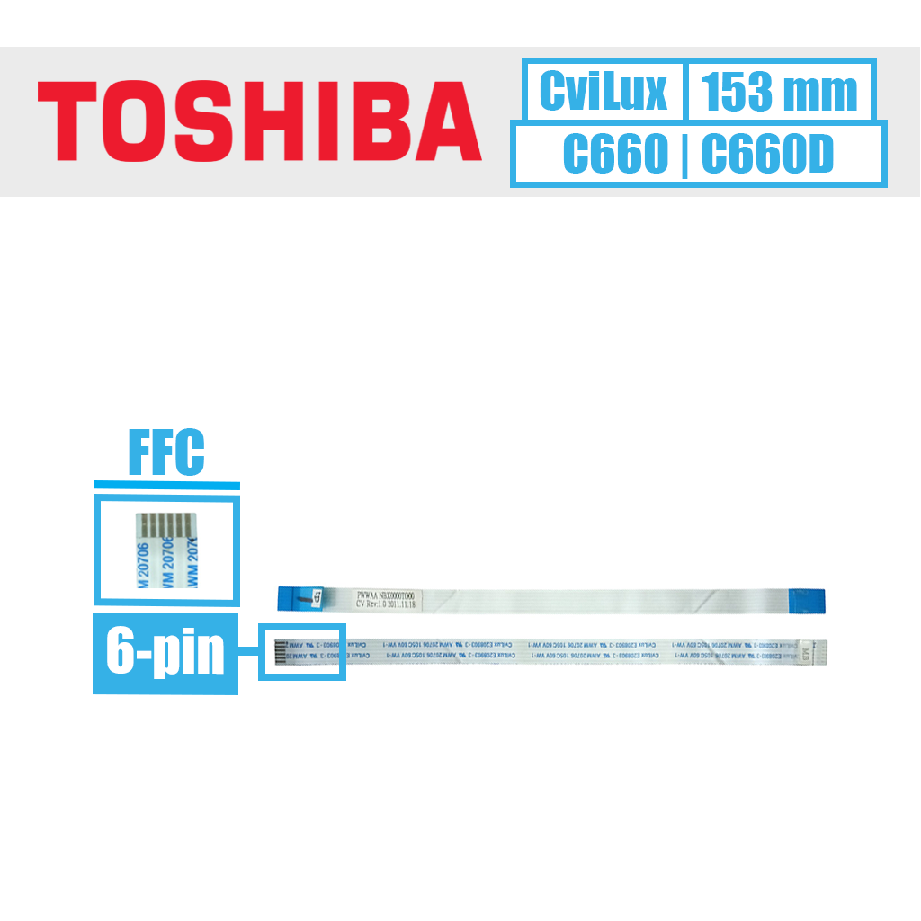 Toshiba pelės kabelis, 6 pin (CviLux  E208903-3 / NBX0000TO00) - Image 1