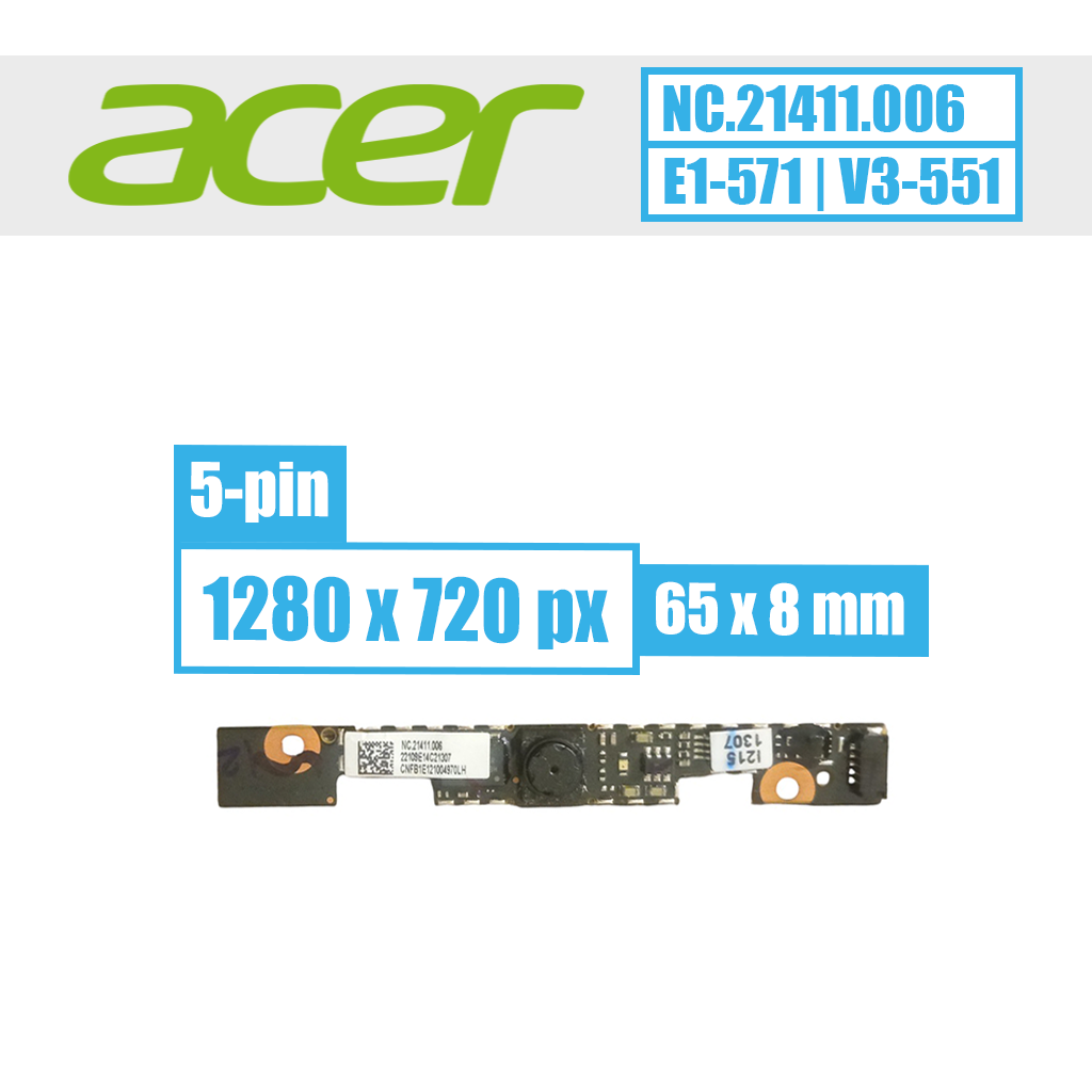 Acer WebCam modulis, 5 pin HD 720p (NC.21411.006)