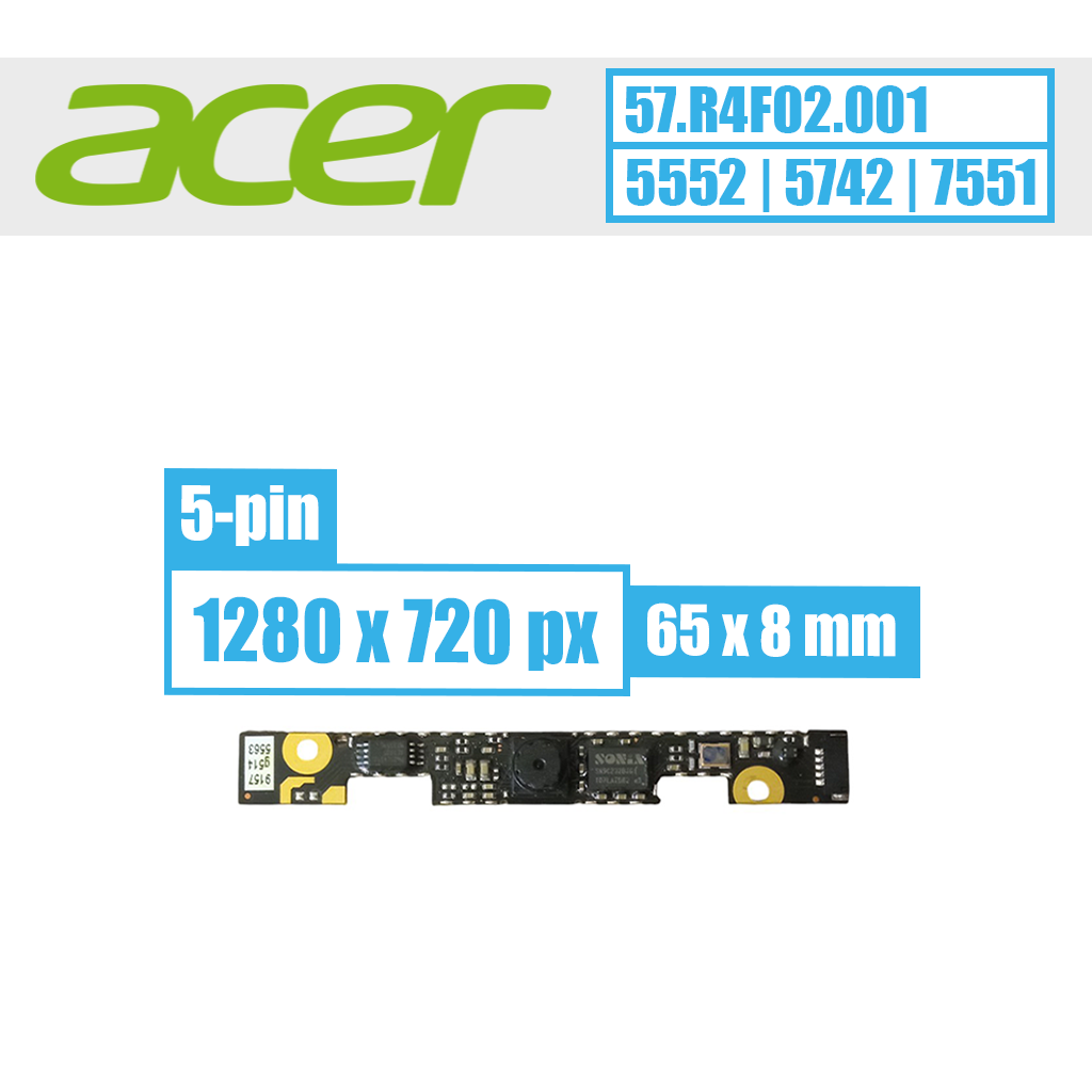 Acer WebCam modulis, 5 pin (SLIM) HD 720p (57.R4F02.001)