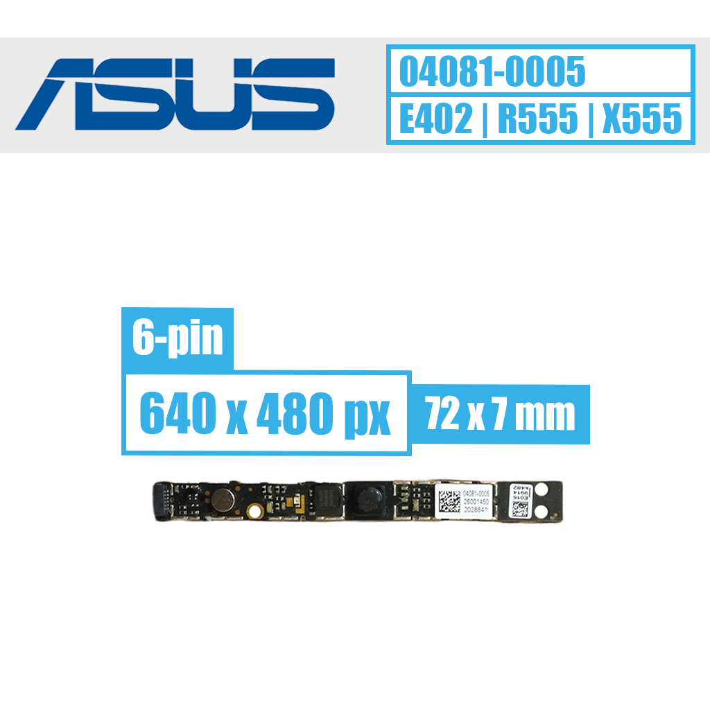 Asus WebCam modulis, 6 pin (SLIM) VGA FIX (04081-0005)