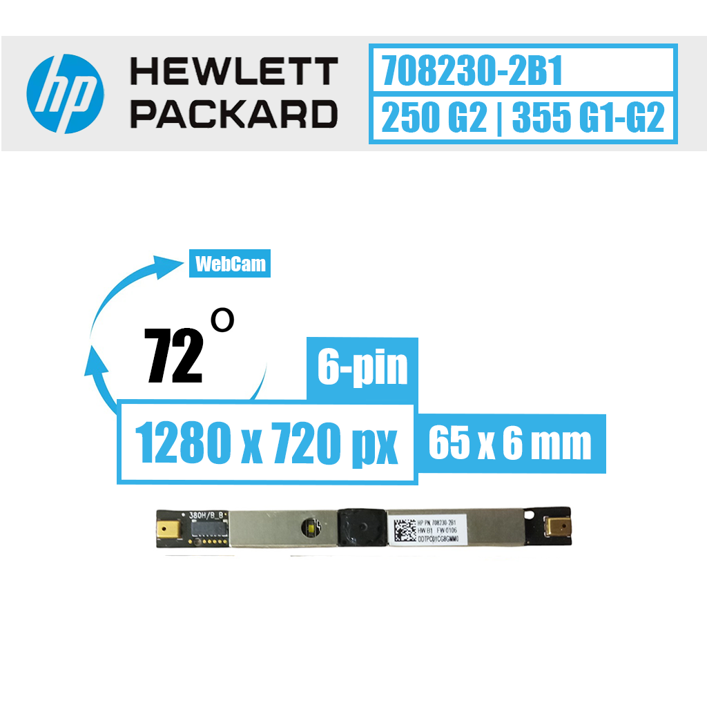 HP WebCam modulis, 6 pin TrueVision HD 720p (708230-2B1)