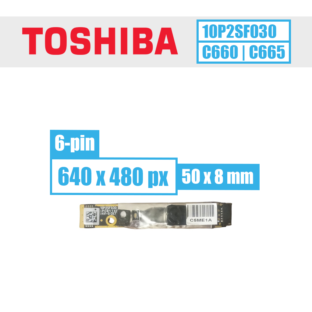 Toshiba WebCam modulis, 6 pin (SLIM) VGA (10P2SF030)